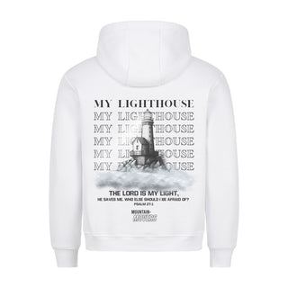 My Lighthouse Hoodie BackPrint Variante, Mountain Movers christliches Design