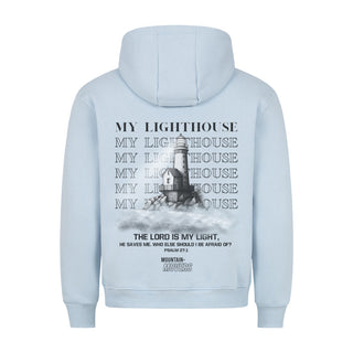My Lighthouse Hoodie BackPrint Detailansicht, Mountain Movers christliche Streetwear