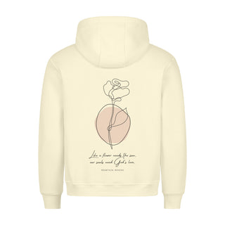 Like a Flower Hoodie BackPrint Detailansicht, Mountain Movers christliche Streetwear