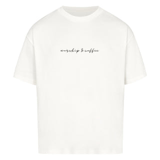 Worship & Coffee Oversized Shirt Variante, Mountain Movers christliches Design