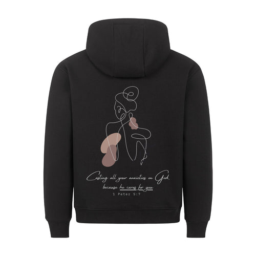 Hij zorgt voor je Hoodie Rugprint