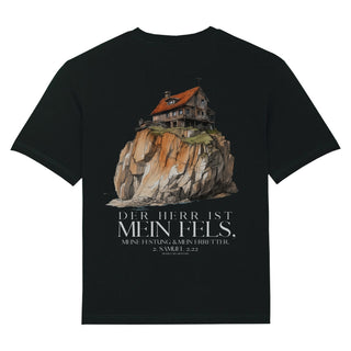 Der Herr ist mein Fels Oversized Shirt BackPrint Variante, Mountain Movers christliches Design