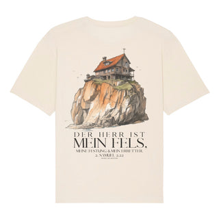 Der Herr ist mein Fels Oversized Shirt BackPrint Detailansicht, Mountain Movers christliche Streetwear