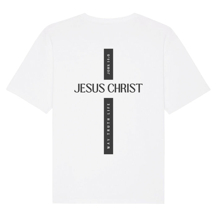 Jezus Christus kruis oversized T-shirt rugprint