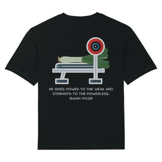 Power Lauch Gym Oversized Shirt BackPrint Variante, Mountain Movers christliches Design