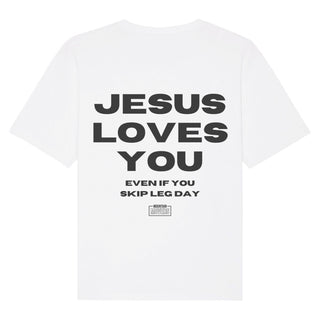 Skip Legday Gym Oversized Shirt Backprint, Vorderansicht