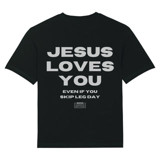 Skip Legday Gym Oversized Shirt Backprint, Motivdetail