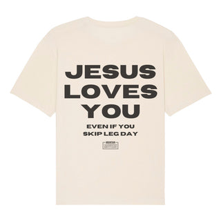 Skip Legday Gym Oversized Shirt Backprint, Rueckansicht
