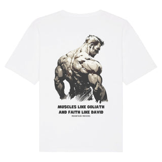Muscles like Goliath Oversized Shirt BackPrint, Vorderansicht