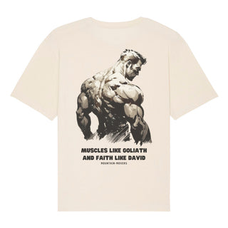 Muscles like Goliath Oversized Shirt BackPrint, Rueckansicht