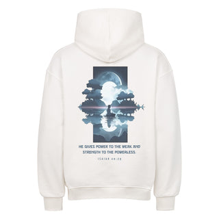 Power to the weak Gym Oversized Hoodie BackPrint