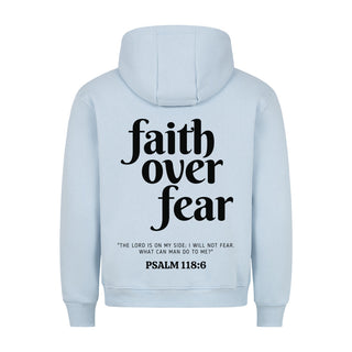 Faith over Fear Psalm 118:6 Hoodie Back Print, Rueckansicht