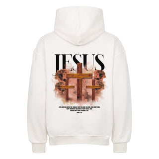 Jesus Streetwear Oversized Hoodie BackPrint, Motivdetail