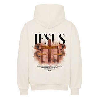 Jesus Streetwear Oversized Hoodie BackPrint, Vorderansicht