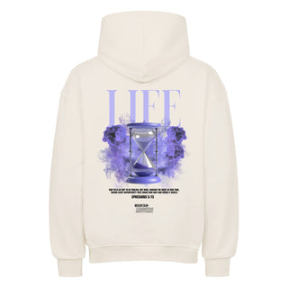 Life Streetwear Oversized Hoodie BackPrint, Vorderansicht