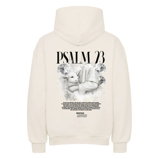 Psalm 23 Streetwear Oversized Hoodie BackPrint, Vorderansicht