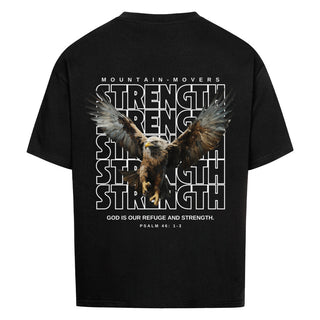 Strength Eagle Oversized Shirt Backprint, Motivdetail
