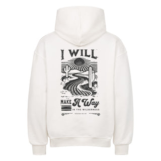 Way in the Wilderness Oversized Hoodie BackPrint, Motivdetail