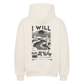 Way in the Wilderness Oversized Hoodie BackPrint, Vorderansicht