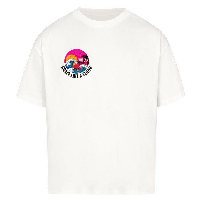Grace like a Flood Oversized T-shirt met print op de voor- en achterkant