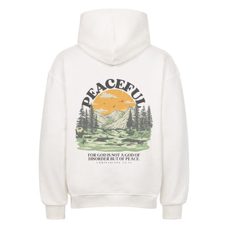 Peaceful Oversized Hoodie BackPrint, Motivdetail
