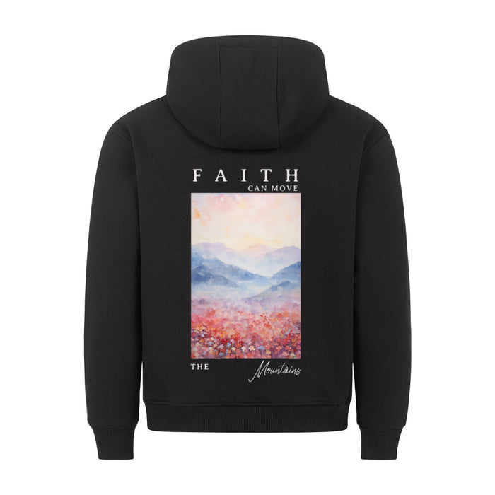 Geloof kan de bergen verplaatsen aquarel Hoodie Rugprint