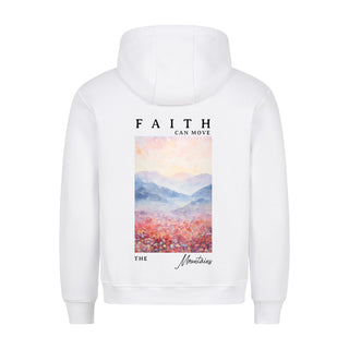 Faith can move the mountains aquarell Hoodie BackPrint, Motivdetail