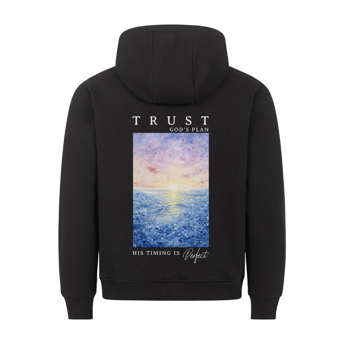 Vertrouw op Gods plan aquarel hoodie rugprint