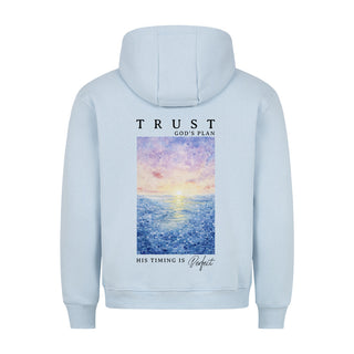 Trust God´s Plan Aquarell Hoodie BackPrint, Vorderansicht