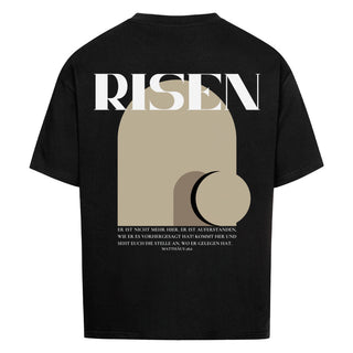 Risen Matthäus 28,6 Oversized Shirt BackPrint, Motivdetail