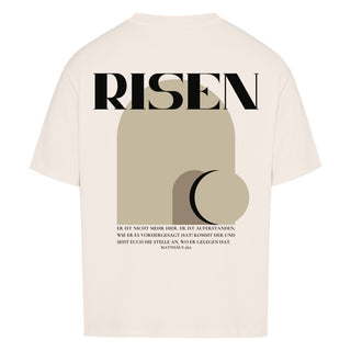 Risen Matthäus 28,6 Oversized Shirt BackPrint, Rueckansicht