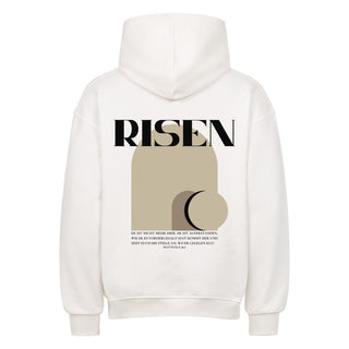Risen Matthäus 28,6 Oversized Hoodie BackPrint, Motivdetail