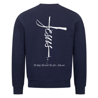 Jesus Cross Sweatshirt BackPrint, Nahaufnahme