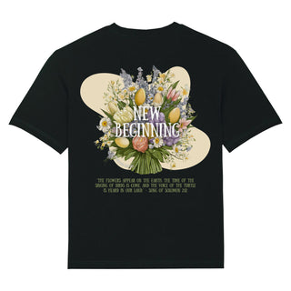 New beginning Flower Oversized Shirt BackPrint, Motivdetail