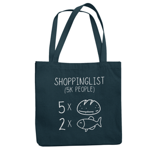 Shoppinglist Premium Tragetasche Detailansicht, Mountain Movers christliche Streetwear