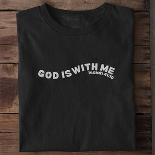 God is with me T-Shirt getragen, Mountain Movers christliche Mode