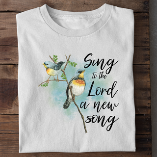 Sing to the Lord Bird Shirt Variante, Mountain Movers christliches Design