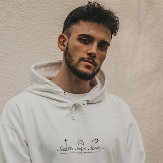 Faith hope Love Hoodie, christliche Streetwear von Mountain Movers
