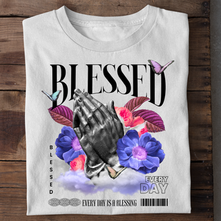 Blessed Front T-Shirt Variante, Mountain Movers christliches Design