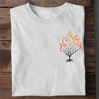 Dornbusch T-Shirt Detailansicht, Mountain Movers christliche Streetwear