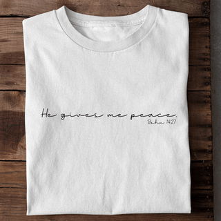 He gives Peace Shirt Variante, Mountain Movers christliches Design