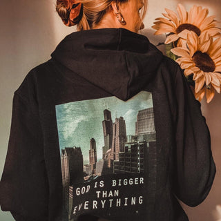 God is Bigger Hoodie Detail Backprint, Mountain Movers