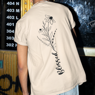 Blessed Oversized T-Shirt BackPrint Produktansicht, Mountain Movers christliche Streetwear