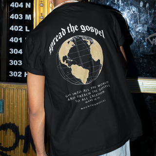 Gospel Oversized Shirt BackPrint Produktansicht, Mountain Movers christliche Streetwear
