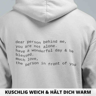 Dear Person Hoodie BackPrint Detailansicht, Mountain Movers christliche Streetwear