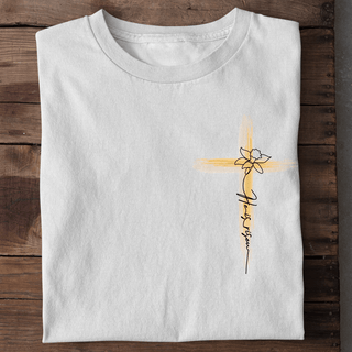 He is Risen - Narzisse T-Shirt Variante, Mountain Movers christliches Design