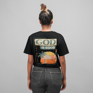 God is Good Oversized Shirt BackPrint Produktansicht, Mountain Movers christliche Streetwear