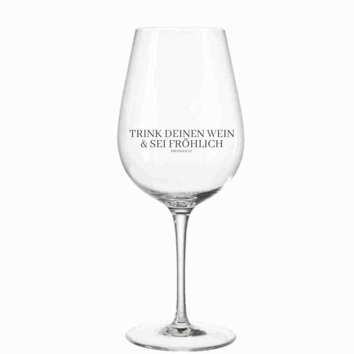 Ecclesiastes 9:7 Wine Glass